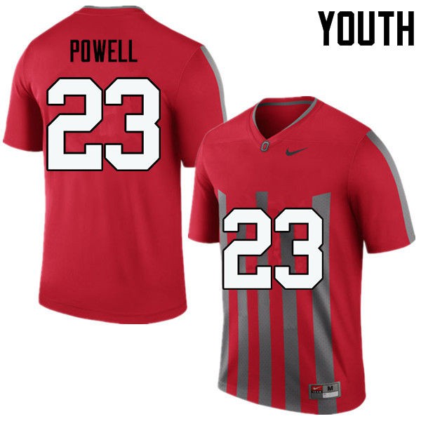 Ohio State Buckeyes #23 Tyvis Powell Youth University Jersey Throwback